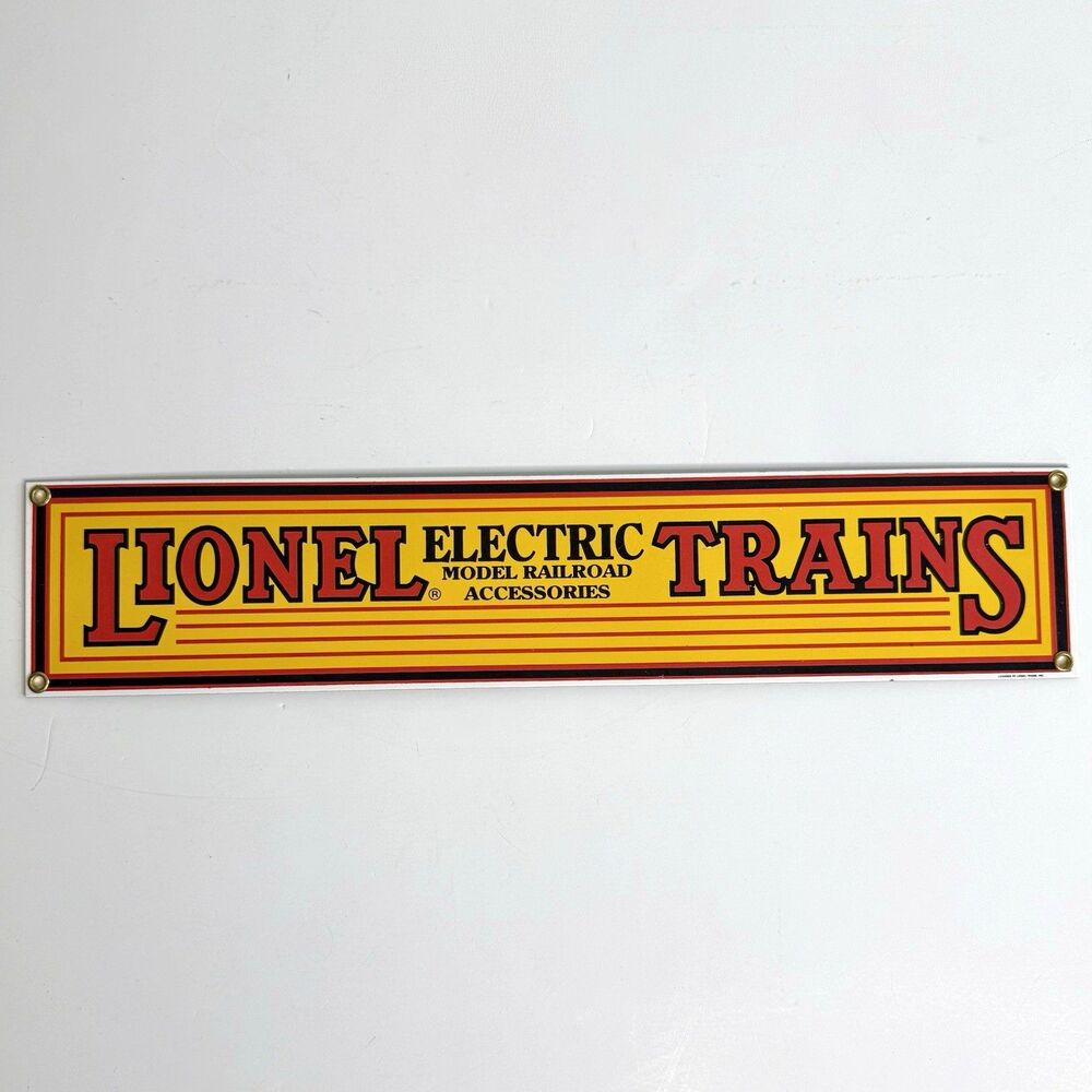 Lionel Electric Trains ANDE ROONEY Porcelain Enamel Reproduction Sign 3.5" x 17"